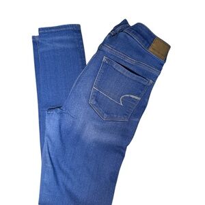 American Eagle Blue Leggings Denim Jeans